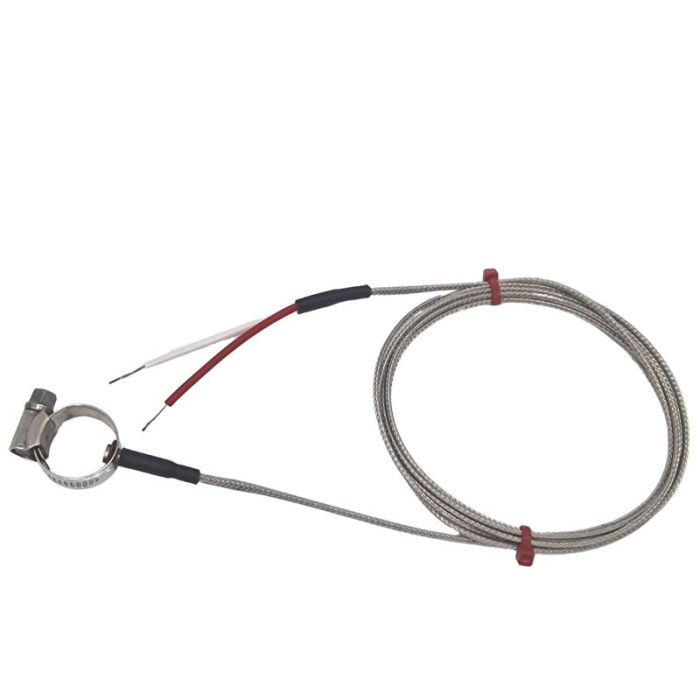 Thermocouple de surface de tuyau, surtresse en acier inoxydable en fibre de verre 