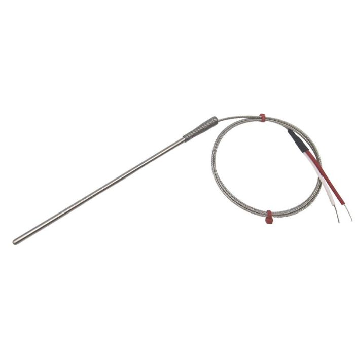 Sonde thermocouple  usage gnral, cble isol en fibre de verre avec sur-tresse en acier inoxydable - Type K JIS avec terminaison  queue nue