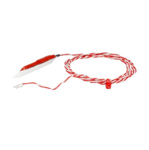 Patch en caoutchouc de silicone Thermocouple PFA Twin Twisted avec terminaison  queues nues - Type K JIS - 1m