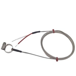 Thermocouple de surface de tuyau, surtresse en acier inoxydable en fibre de verre - JIS Type K - pour sadapter  un diamtre de tuyau de 13  20 mm