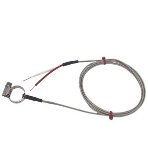 Thermocouple de surface de tuyau, surtresse en acier inoxydable en fibre de verre - JIS Type K - pour sadapter  un diamtre de tuyau de 22  30 mm