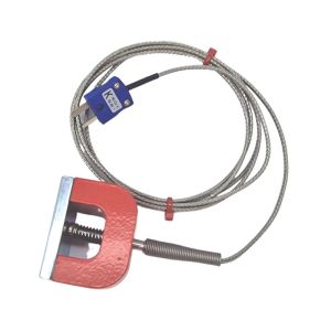 Thermocouple magntique JIS Type K 11,8 kg (fer  cheval), cble isol PFA avec sur-tresse en acier inoxydable se terminant par une prise miniature - 1,5 m