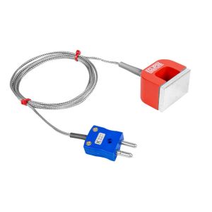 Thermocouple magntique JIS Type K 11,8 kg (fer  cheval), cble isol PFA avec sur-tresse en acier inoxydable se terminant dans une prise standard - 1,5 m