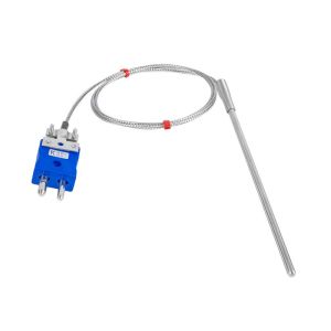 Sonde thermocouple  usage gnral, cble isol en fibre de verre avec surtresse en acier inoxydable - Type K JIS avec terminaison de fiche standard - Longueur de 2 m