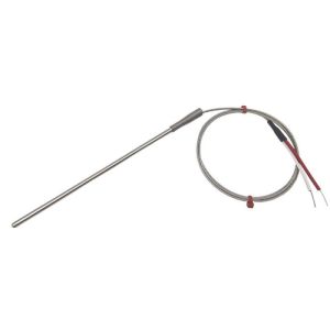 Sonde thermocouple  usage gnral, cble isol en fibre de verre avec sur-tresse en acier inoxydable - Type K JIS avec terminaison  queues nues - Longueur de 2 m